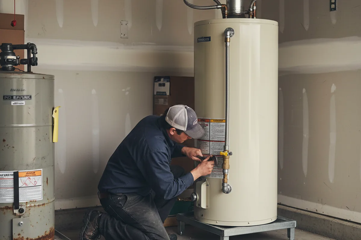 Water heater and shutoff valve replacement in East Point