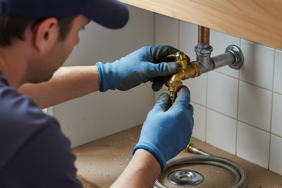 Shutoff valve and fitting work during Emergency Plumbing in East Point